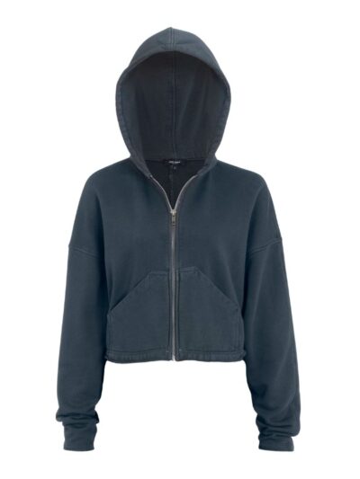 ELLIE WASHED GRAY ZIPPER HODDIE