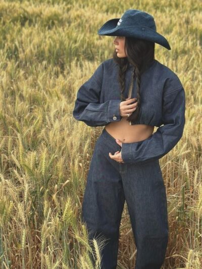 Crop Bomber Jeans