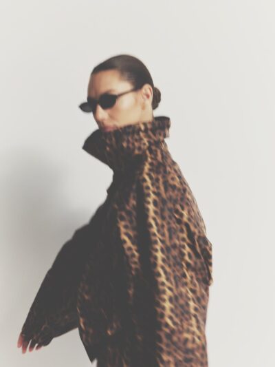 Leopard nylon jacket