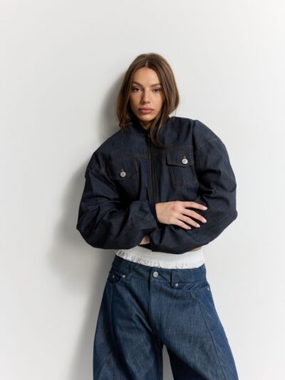 Bomber jeans jacket