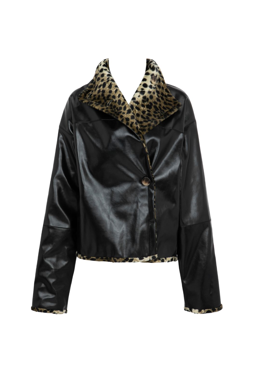LIMITED EDITION – two sides leather leopard coat - Image 2