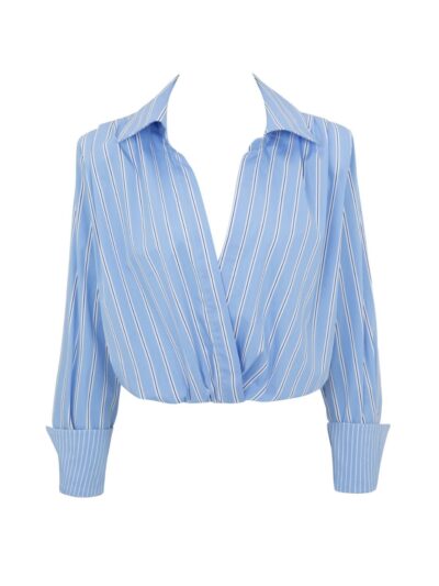 Romantic Volume stripes shirt